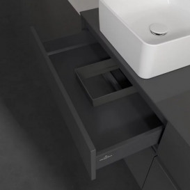 Тумба под раковину Villeroy & Boch Collaro 140х50 см МДФ глянцевый серый C04600FP
