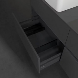 Тумба под раковину Villeroy & Boch Collaro 140х50 см МДФ глянцевый серый C04600FP