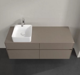 Тумба под раковину Villeroy & Boch Collaro 140х50 см ДСП трюфель серый C04600VG