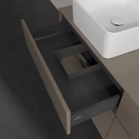 Тумба под раковину Villeroy & Boch Collaro 140х50 см ДСП трюфель серый C04600VG