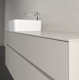 Тумба под раковину Villeroy & Boch Collaro 140х50 см ДСП мягкий серый C04600VK