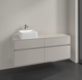 Тумба под раковину Villeroy & Boch Collaro 140х50 см ДСП мягкий серый C04600VK