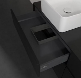 Тумба под раковину Villeroy & Boch Collaro 140х50 см МДФ черный матовый лак C04600PD