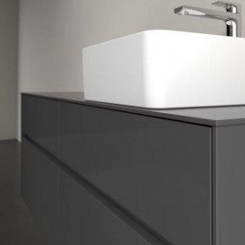 Тумба под раковину Villeroy & Boch Collaro 140х50 см МДФ глянцевый серый C04700FP