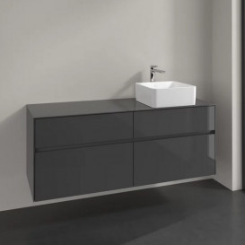 Тумба под раковину Villeroy & Boch Collaro 140х50 см МДФ глянцевый серый C04700FP