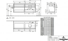 Тумба под раковину Villeroy & Boch Collaro 140х50 см ДСП матовый белый C04700MS