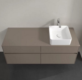 Тумба під раковину Villeroy & Boch Collaro 140х50 см ДСП сірий трюфель C04700VG