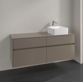 Тумба під раковину Villeroy & Boch Collaro 140х50 см ДСП сірий трюфель C04700VG