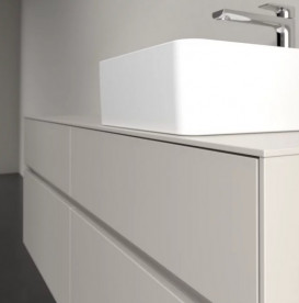 Тумба під раковину Villeroy&Boch Collaro 140х50 см ДСП м'який сірий C04700VK