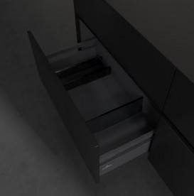 Тумба под раковину Villeroy & Boch Collaro 140х50 см МДФ черный матовый лак C04700PD