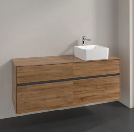 Тумба під раковину Villeroy & Boch Collaro 140х50 см ДСП дуб канзас C04700RH