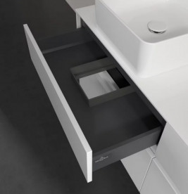 Тумба під раковину Villeroy&Boch Collaro 140х50 см МДФ глянсовий білий C04800DH