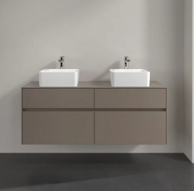 Тумба под раковину Villeroy & Boch Collaro 140х50 см ДСП трюфель серый C04800VG