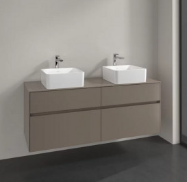 Тумба под раковину Villeroy & Boch Collaro 140х50 см ДСП трюфель серый C04800VG