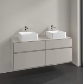 Тумба под раковину Villeroy & Boch Collaro 140х50 см ДСП мягкий серый C04800VK