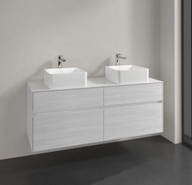 Тумба под раковину Villeroy & Boch Collaro 140х50 см ДСП белое дерево C04800E8