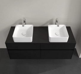 Тумба под раковину Villeroy & Boch Collaro 140х50 см МДФ черный матовый лак C04800PD