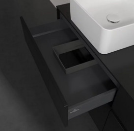 Тумба под раковину Villeroy & Boch Collaro 140х50 см МДФ черный матовый лак C04800PD
