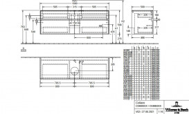 Тумба під раковину Villeroy&Boch Collaro 160х50 см МДФ глянсовий сірий C04900FP