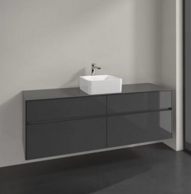 Тумба під раковину Villeroy&Boch Collaro 160х50 см МДФ глянсовий сірий C04900FP