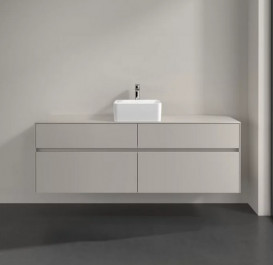 Тумба під раковину Villeroy&Boch Collaro 160х50 см ДСП м'який сірий C04900VK