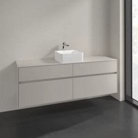 Тумба під раковину Villeroy&Boch Collaro 160х50 см ДСП м'який сірий C04900VK