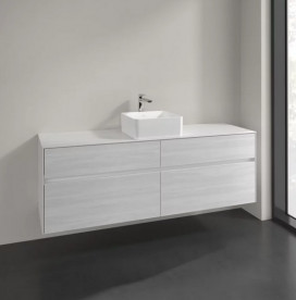 Тумба під раковину Villeroy&Boch Collaro 160х50 см ДСП біле дерево C04900E8