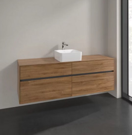 Тумба під раковину Villeroy & Boch Collaro 160х50 см ДСП дуб канзас C04900RH