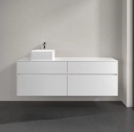 Тумба под раковину Villeroy & Boch Collaro 160х50 см МДФ глянцевый белый C05000DH