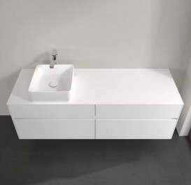 Тумба под раковину Villeroy & Boch Collaro 160х50 см МДФ глянцевый белый C05000DH