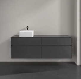 Тумба под раковину Villeroy & Boch Collaro 160х50 см МДФ глянцевый серый C05000FP