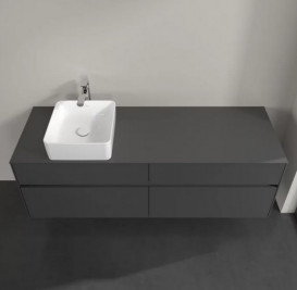 Тумба под раковину Villeroy & Boch Collaro 160х50 см МДФ глянцевый серый C05000FP