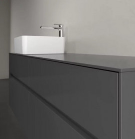 Тумба под раковину Villeroy & Boch Collaro 160х50 см МДФ глянцевый серый C05000FP