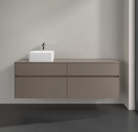 Тумба под раковину Villeroy & Boch Collaro 160х50 см ДСП трюфель серый C05000VG