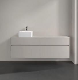 Тумба под раковину Villeroy & Boch Collaro 160х50 см ДСП мягкий серый C05000VK