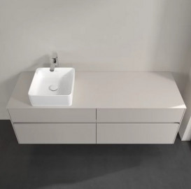 Тумба под раковину Villeroy & Boch Collaro 160х50 см ДСП мягкий серый C05000VK