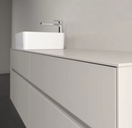 Тумба под раковину Villeroy & Boch Collaro 160х50 см ДСП мягкий серый C05000VK