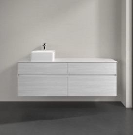 Тумба под раковину Villeroy & Boch Collaro 160х50 см МДФ белое дерево C05000E8