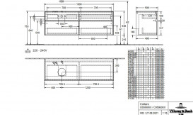 Тумба под раковину Villeroy & Boch Collaro 160х50 см МДФ белое дерево C05000E8