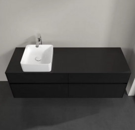 Тумба под раковину Villeroy & Boch Collaro 160х50 см МДФ черный матовый лак C05000PD