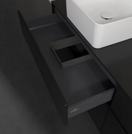 Тумба под раковину Villeroy & Boch Collaro 160х50 см МДФ черный матовый лак C05000PD