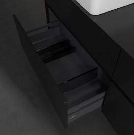 Тумба под раковину Villeroy & Boch Collaro 160х50 см МДФ черный матовый лак C05000PD