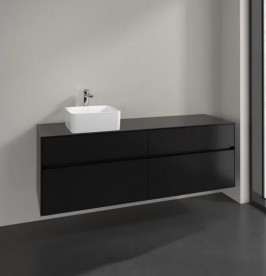 Тумба под раковину Villeroy & Boch Collaro 160х50 см МДФ черный матовый лак C05000PD