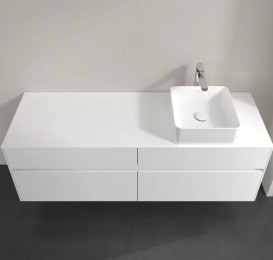 Тумба под раковину Villeroy & Boch Collaro 160х50 см МДФ глянцевый белый C05100DH