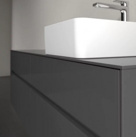 Тумба под раковину Villeroy & Boch Collaro 160х50 см МДФ глянцевый серый C05100FP