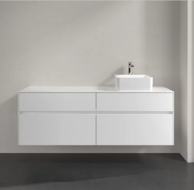 Тумба под раковину Villeroy & Boch Collaro 160х50 см ДСП матовый белый C05100MS