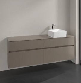 Тумба під раковину Villeroy & Boch Collaro 160х50 см ДСП сірий трюфель C05100VG