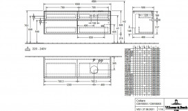 Тумба під раковину Villeroy & Boch Collaro 160х50 см ДСП дуб аризона C05100VH