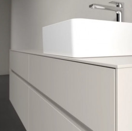 Тумба під раковину Villeroy & Boch Collaro 160х50 см ДСП м'який сірий C05100VK