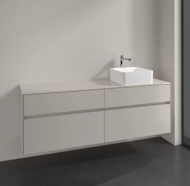 Тумба під раковину Villeroy & Boch Collaro 160х50 см ДСП м'який сірий C05100VK